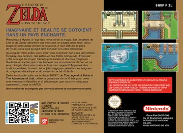 Legend of Zelda, The - A Link to the Past (Europe) box cover back